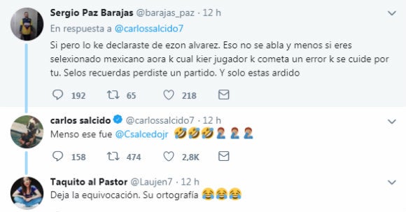 Respuesta de Salcido a usuario