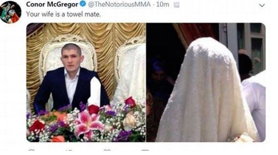 Mgregor se burla de esposa de rival 