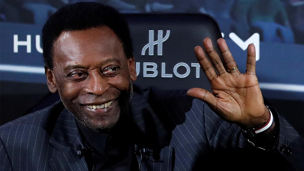 Pelé durante el evento publicitario de Hublot