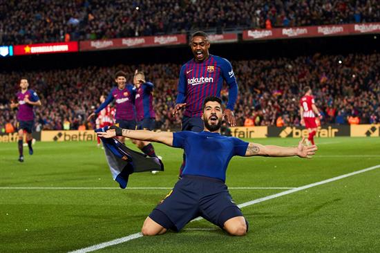 Así festejó Luis Suárez su golazo