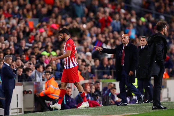 Diego Costa se marcha expulsado contra Barcelona