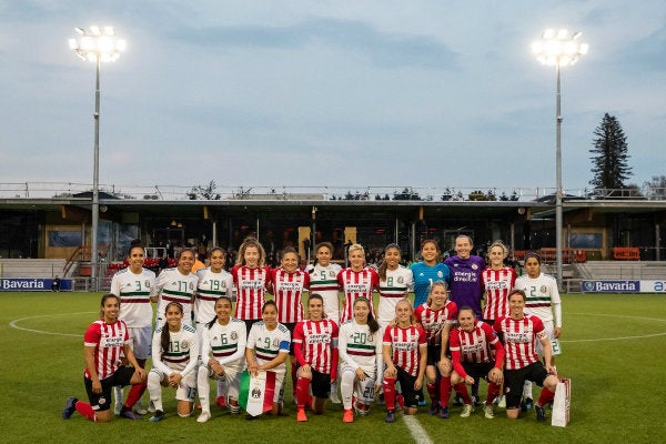 PSV Femenil y Selección Mexicana al término de un partido