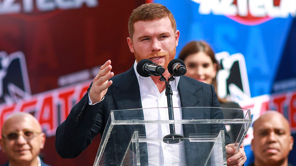 Canelo, durante la presentación de una de sus peleas