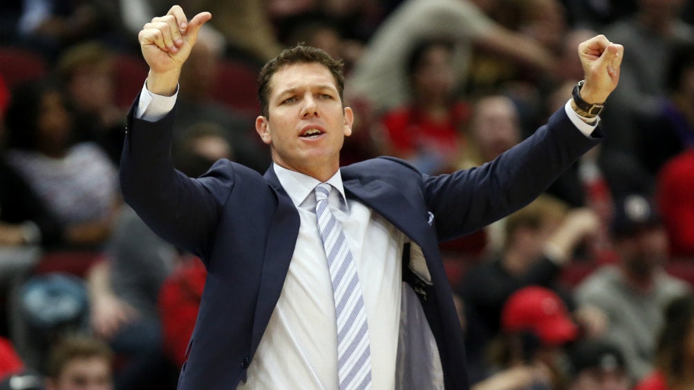 Luke Walton durante un juego de los Lakers