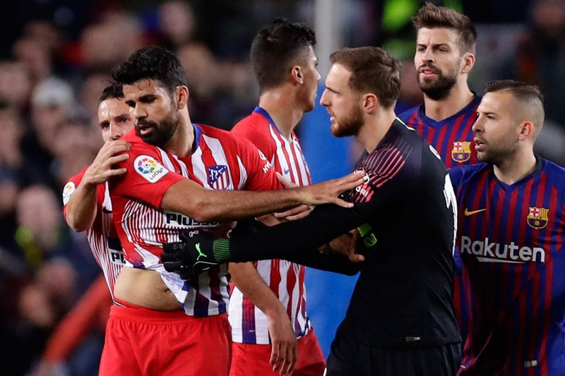 Así abandonó el Camp Nou el atacante del Atlético 