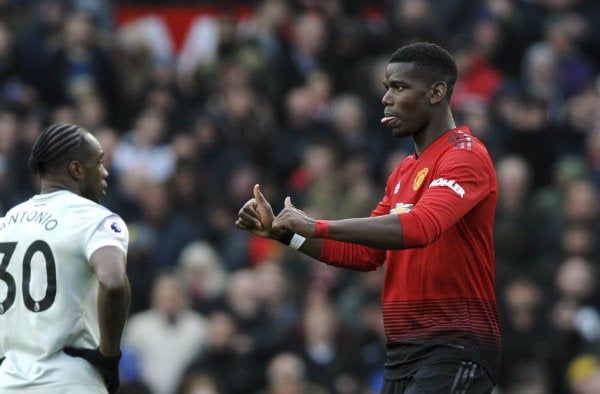 Pogba festeja gol contra West Ham