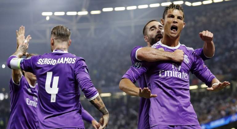 Cristiano Ronaldo celebra gol en Final contra Juventus