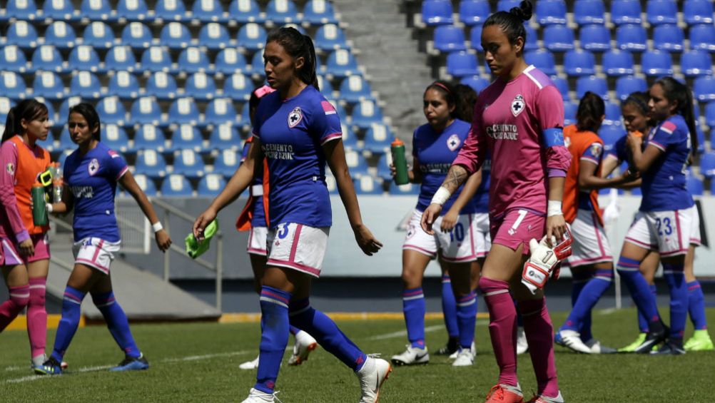 Jugadoras de Cruz Azul, después de un partido