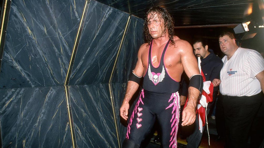 Bret Hart después de la lucha en Montreal