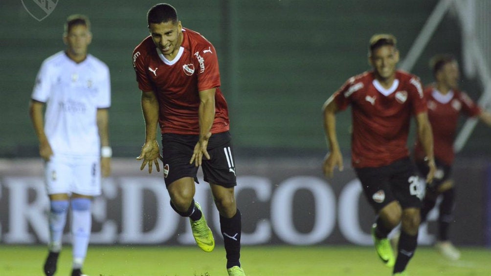 Domínguez, durante un partido del Independiente