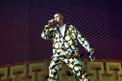 Bad Bunny durante el evento Coachella 2019