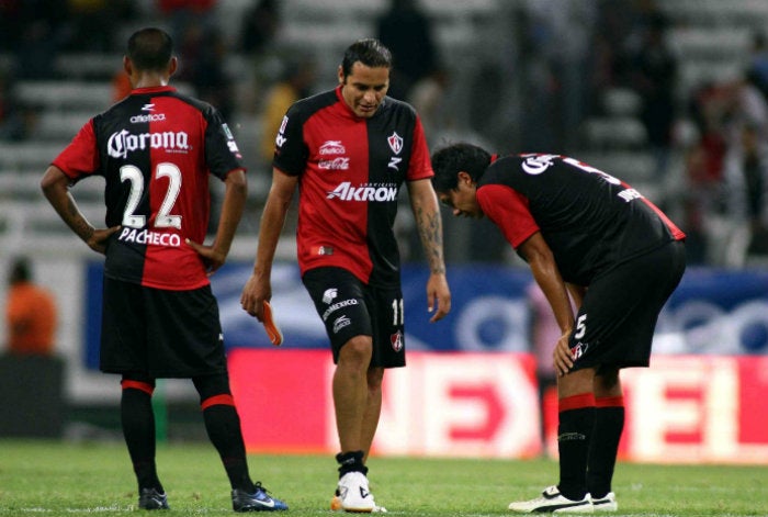 Osorno en un partido con Atlas 