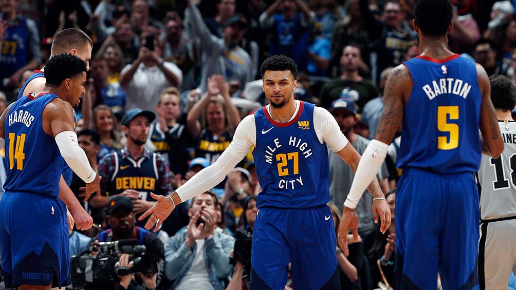 Jamal Murray celebra el triunfo de Nuggets