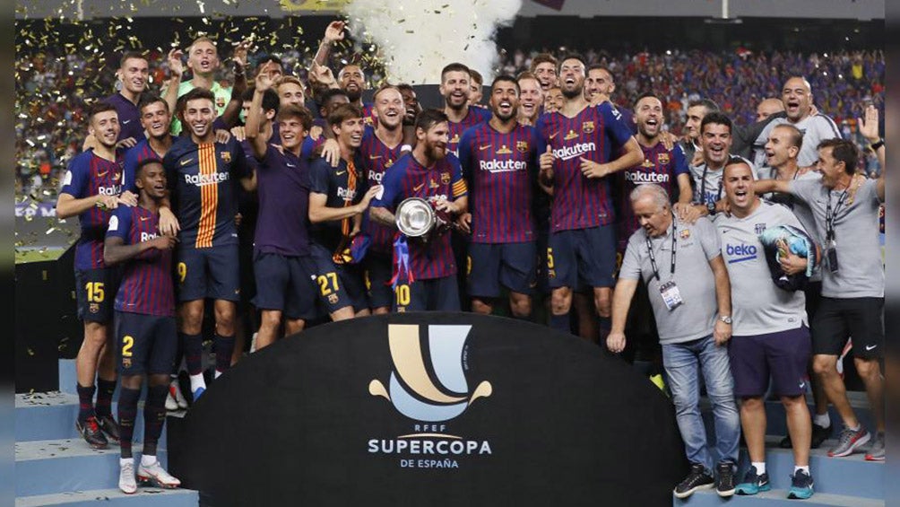 Así celebró el título de la Supercopa