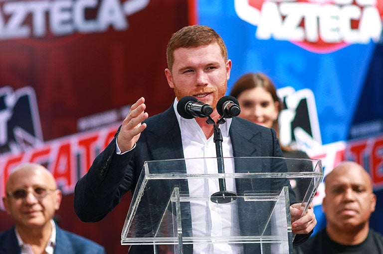 Canelo Álvarez, en conferencia de prensa