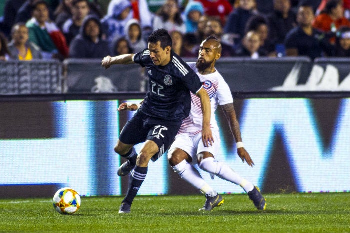 Lozano, en el partido contra Chile