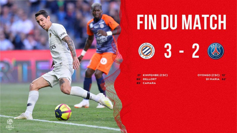 Marcador final del Montpellier vs PSG