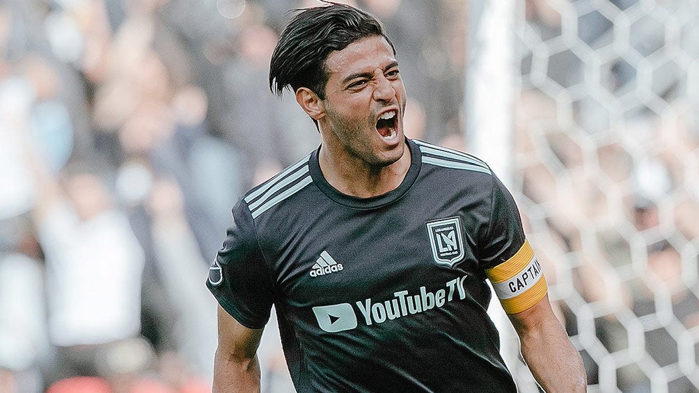 Carlos Vela festeja gol con LAFC