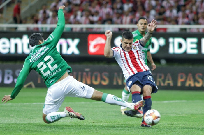 Michael Pérez, en el partido contra León