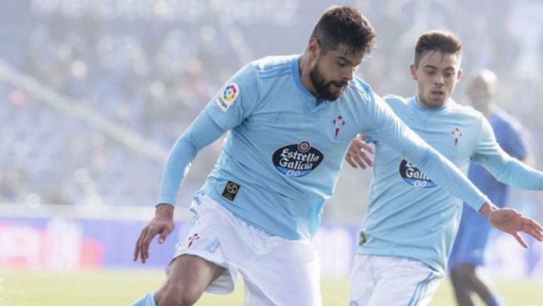 Araujo en un partido con el Celta de Vigo