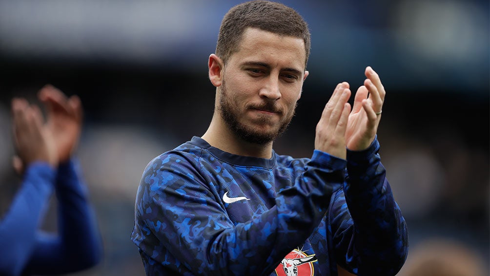 Hazard al término del partido contra el Watford 