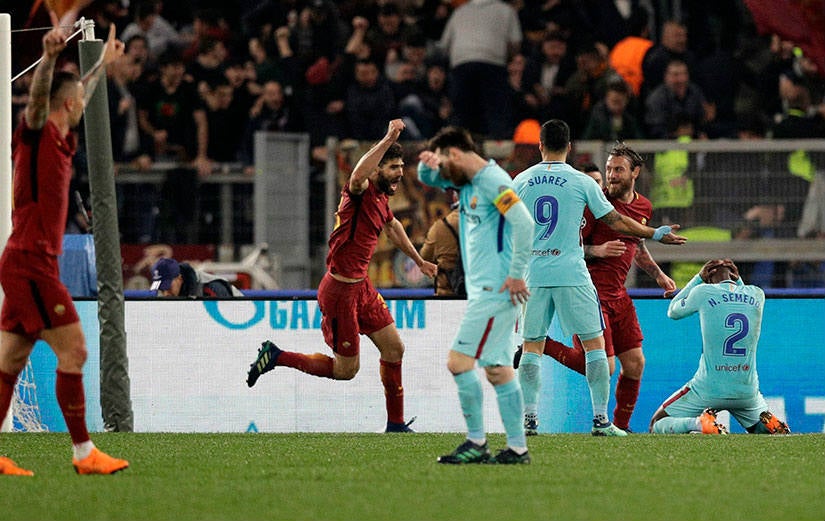 Roma da la campanada y elimina al Barcelona de Champions