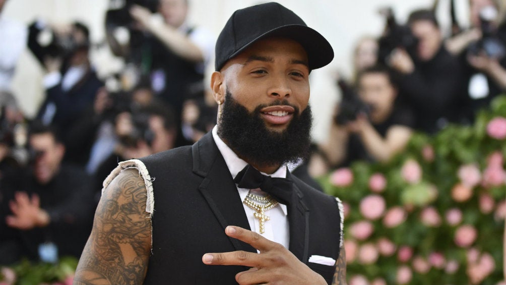 Odell Beckham Jr durante la alfombra del Met Gala