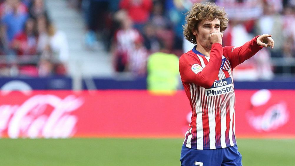 Griezmann festeja en un partido del Atlético