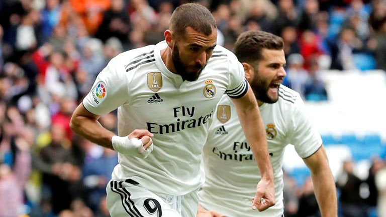 Benzema durante un partido del Real Madrid 