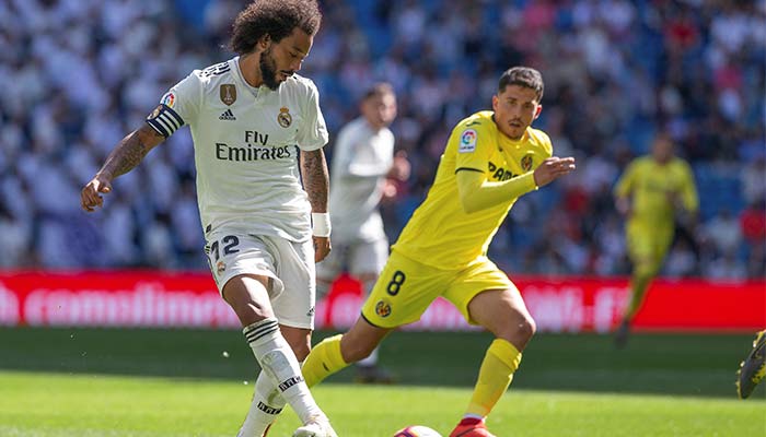 Marcelo en partido con el Real Madrid 