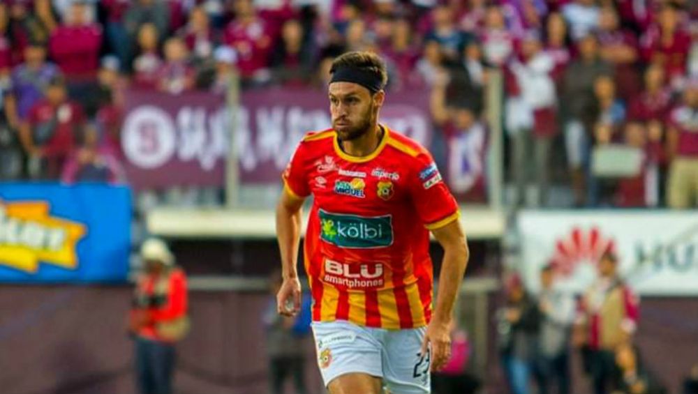 Lugo, durante un partido del Herediano