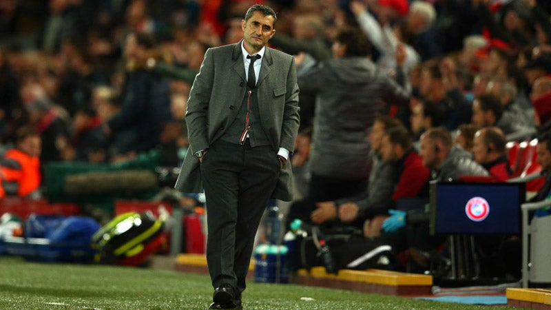 Valverde durante las 'Semis' de Champions League 