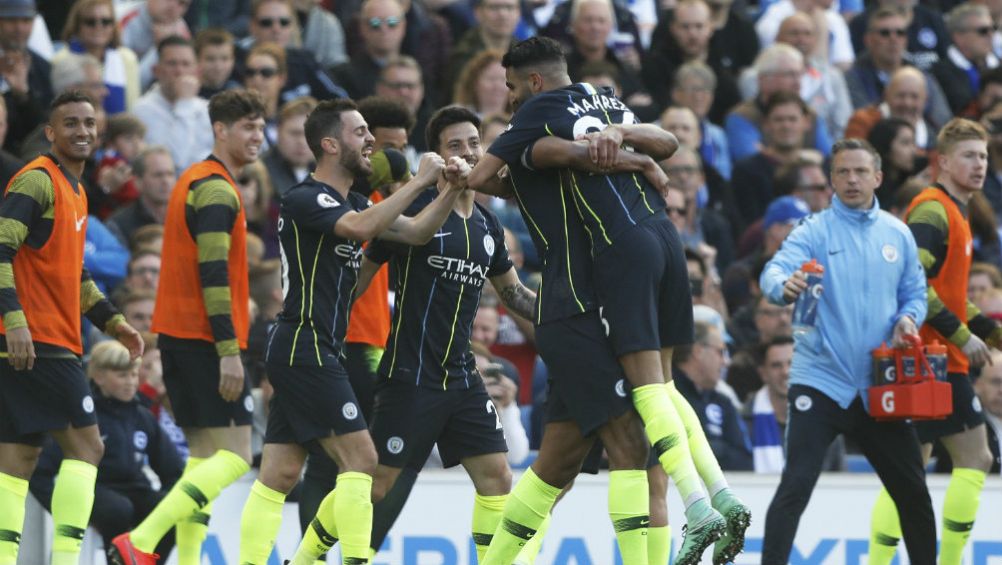 Ilkay Gundogan festeja gol contra Brighton