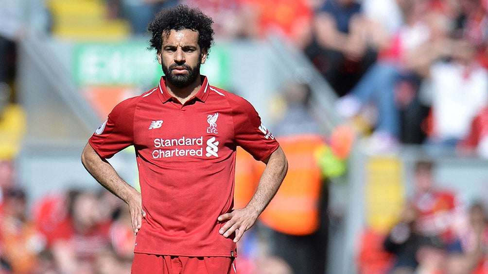 Mohamed Salah en un juego con Liverpool