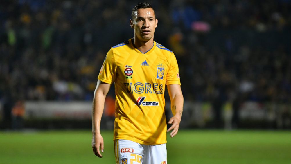 Jesús Dueñas, en un partido de Tigres