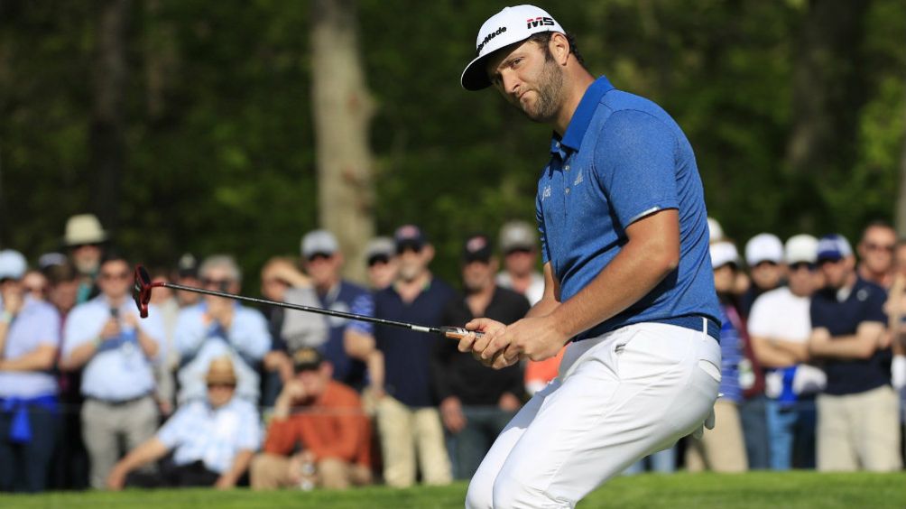 Jon Rahm en acción durante la primera ronda del Campeonato PGA 2019