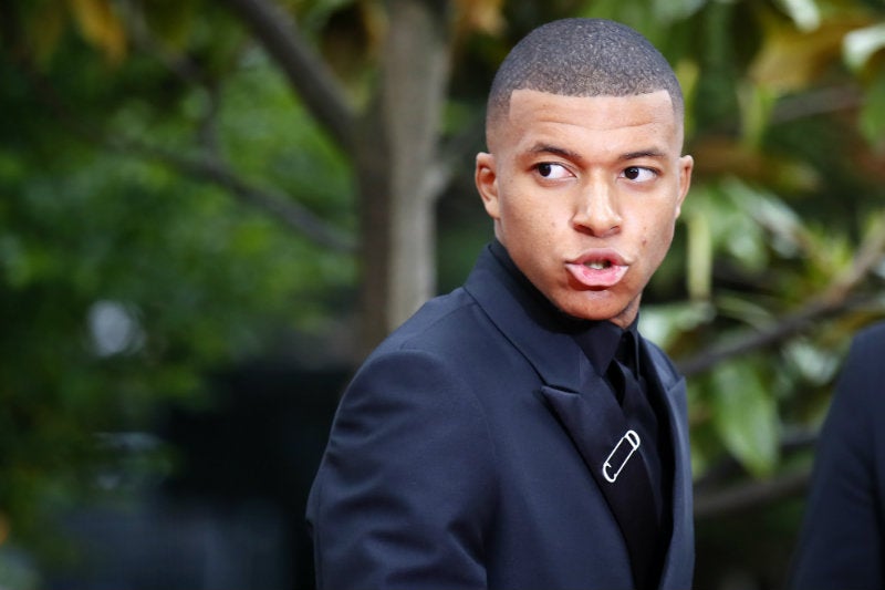 Mbappé, a su llegada a la gala de la UNFP