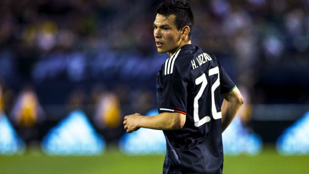 Chucky Lozano durante un juego de la Selección Mexicana