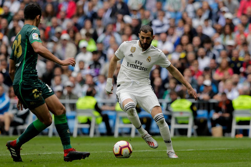 El delantero francés, durante un duelo en La Liga 