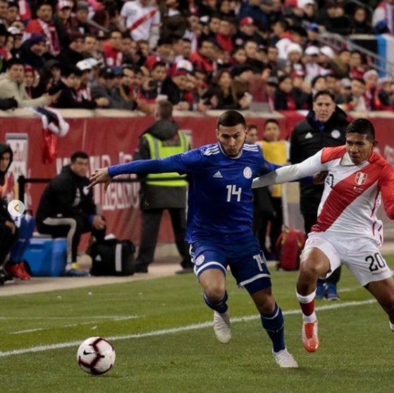 Juan Escobar con la Selección de Paraguay