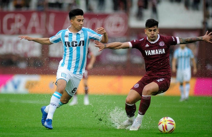 Fernández, durante un partido del Racing