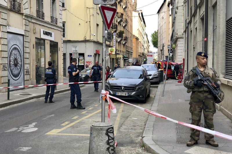 Zona donde se registró la explosión en Lyon