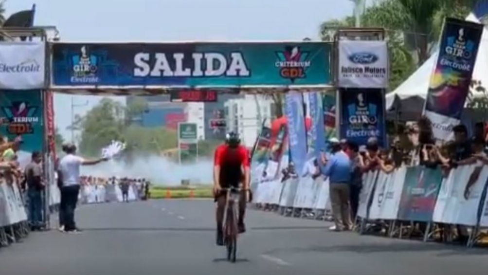 Maldonado cruza la meta del Gran Giro Electrolit Guadalajara