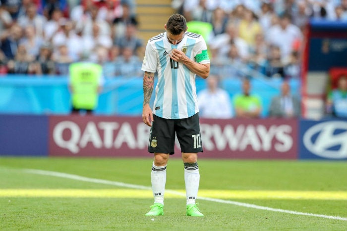 Messi durante el Mundial de Rusia 