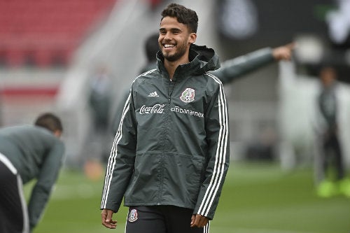 Reyes durante un entrenamiento con el Tri