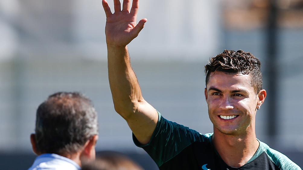 CR7 en entrenamiento con Portugal 