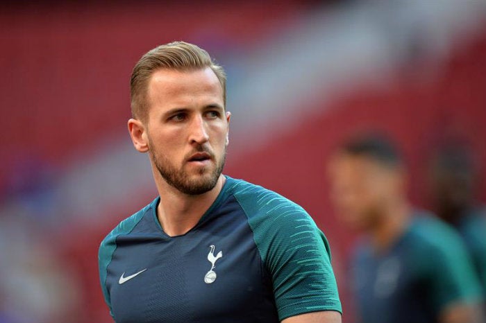 Kane, en un entrenamiento del Tottenham