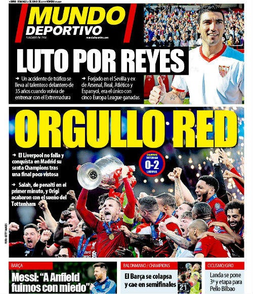 Portada del diario Mundo Deportivo