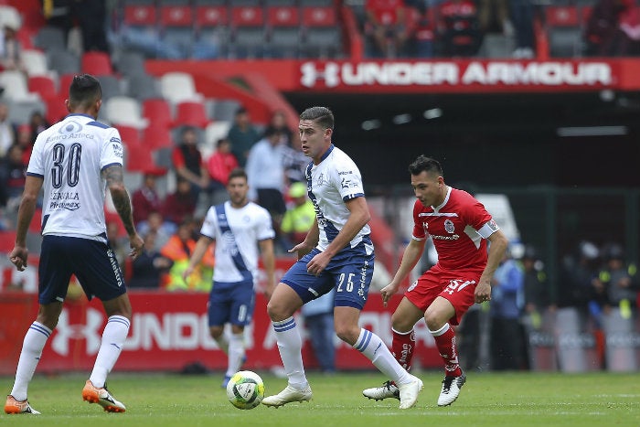 Ormeño, en un partido de Puebla contra Toluca