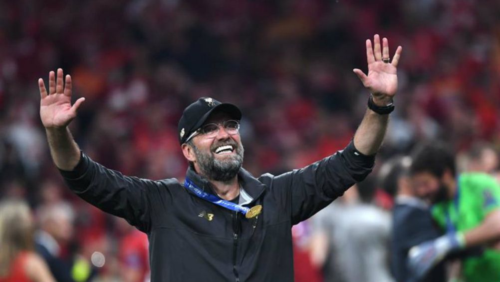 Klopp en festejo tras título de Champions League